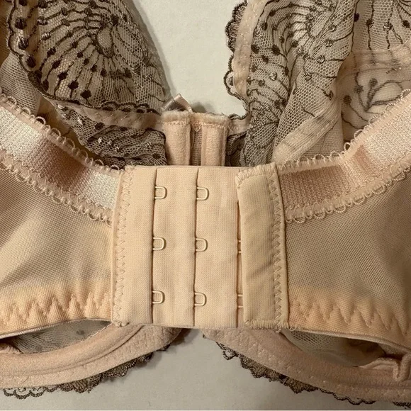 Fit Fully Yours Womens Nicole see -Thru Lace Bra Cloud Pink Size 36G - Picture 10 of 16